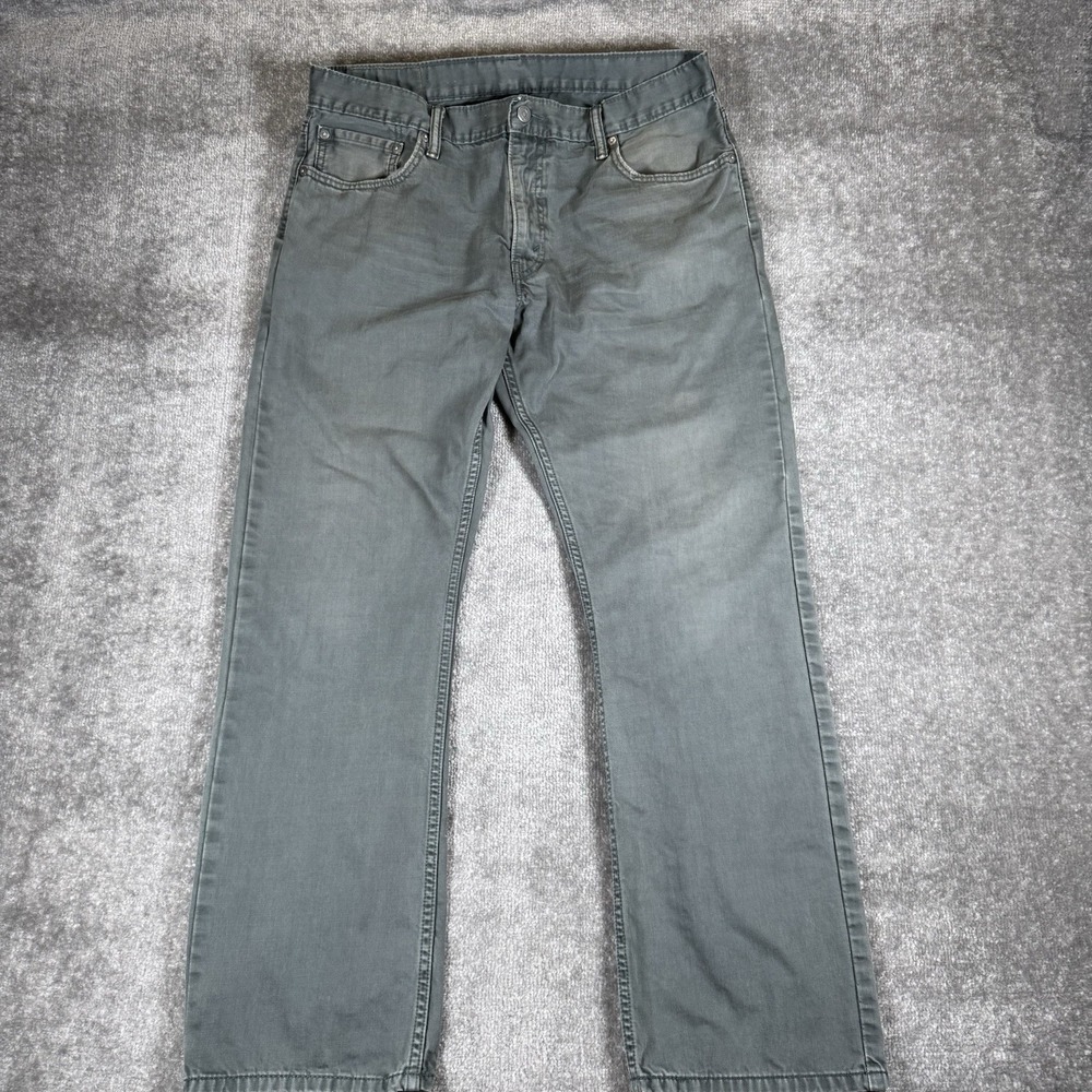 Levi's 514 Jeans Men's 36x30 Green Straight Leg Distressed Faded
